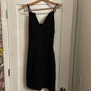 David Meister Black Lace Dress